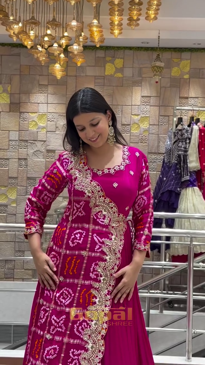 Women’s Premium Embroidered Bandhani Kurta Set | Elegant Festive & Traditional Ethnic Wear for Women